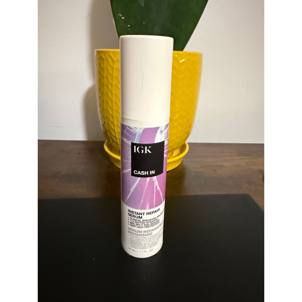 IGK Cash In Instant Repair Serum 1.7 fl oz Hair Treatment Heat Protectant